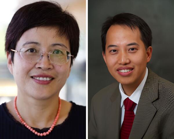 Side-by-side headshots of Professor Aiping Yu and Dr. Zhongwei Chen from the University of Waterloo.