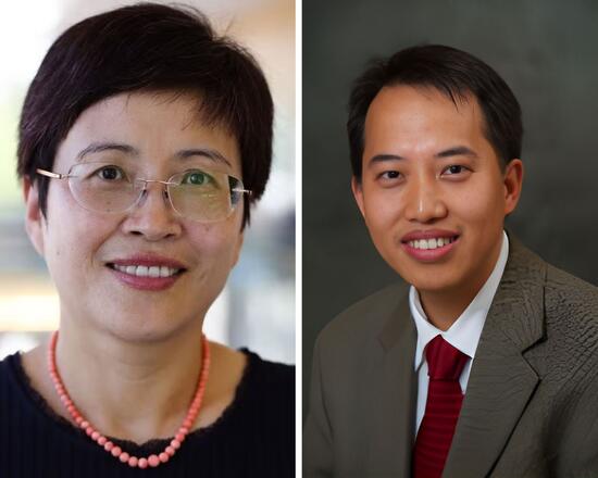 Side-by-side headshots of Professor Aiping Yu and Dr. Zhongwei Chen from the University of Waterloo.